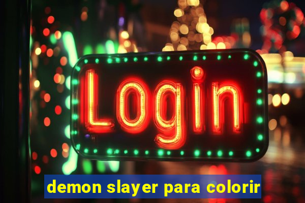 demon slayer para colorir